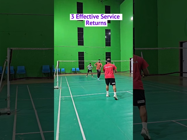 3 Effective Service Returns in doubles!🏸