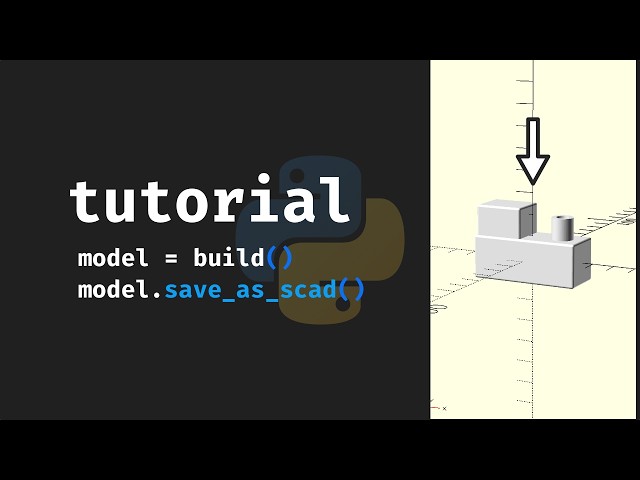 How to 3D Print Using Python (Beginner Tutorial) [OpenSCAD]