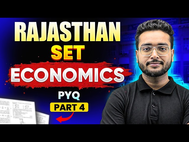 UGC NET Economics Classes | Rajasthan SET Economics PYQ Part 4 | rajasthan set exam 2026