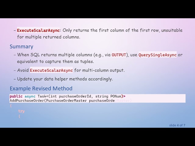 How to Return Multiple SQL Query Columns as a Tuple in C#
