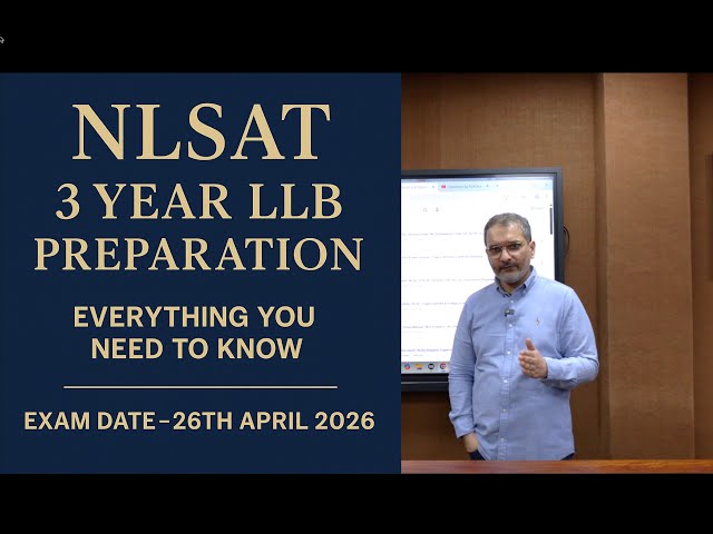 NLSAT 2026 Preparation | 3-Year LLB at NLSIU Bangalore | Everything you need to know