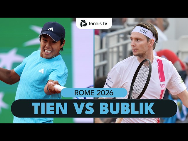 Learner Tien vs Alexander Bublik BIG Battle 🔥 | Rome 2026