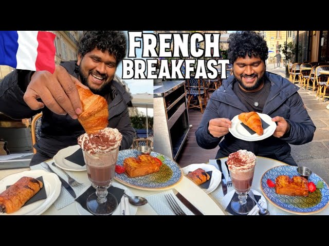 UNBELIEVABLE !! French Breakfast In Paris 🇫🇷 | Pain-Perdu & Croissant with Hot Chocolate |