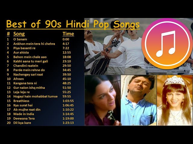 Best of 90s Indian Hindi Pop Songs | Superhit 90s Hindi Pop Songs |  All-time Hindi Pop | Jukebox