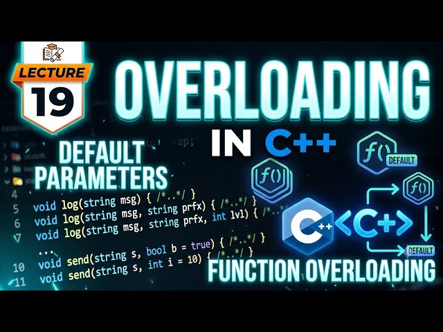 Lec 19 Function Overloading and Default Parameters