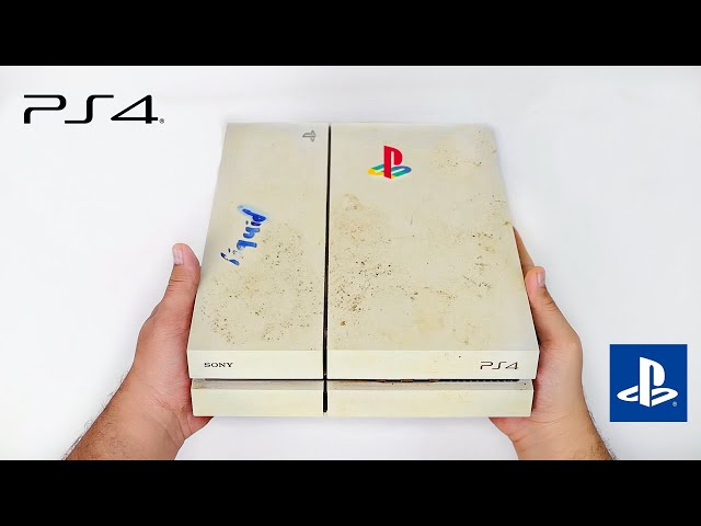 Restauración y reparación de la PlayStation 4 extremadamente sucia #asmr #ps4