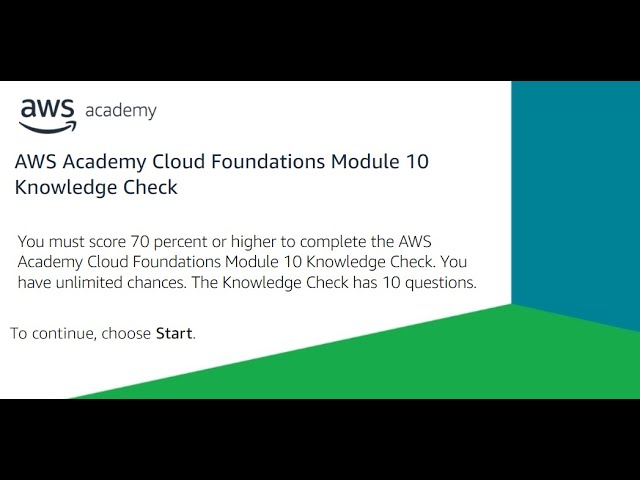 AWS Module 10 Knowledge Check Answers