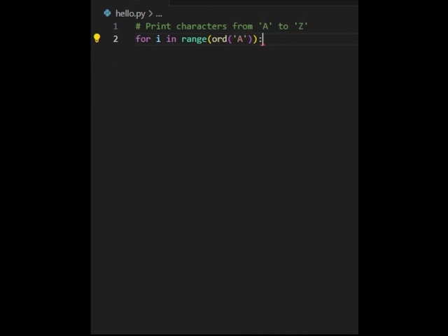 Python in a Minute: Print A-Z with chr() and ord()! 🐍🔤 | #CodingTips  #coding #python