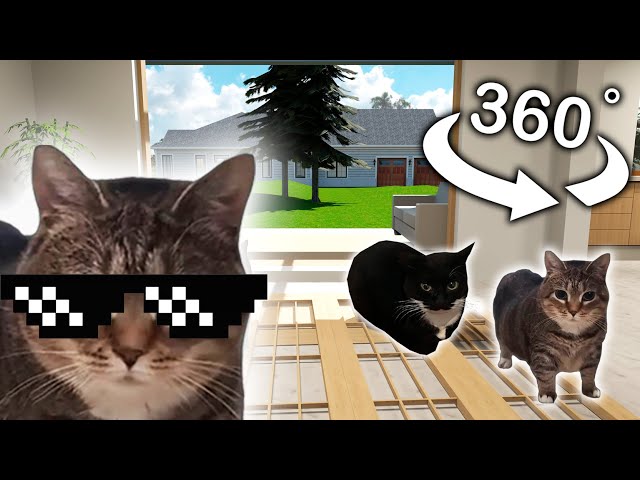 VR 360° W&W OIIA OIIA CATS Breaks into YOUR House! - Spinning MEME Cat