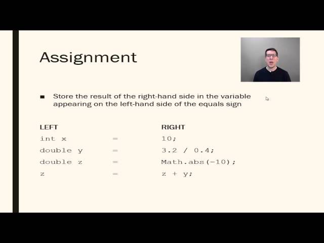 Assignment Statements