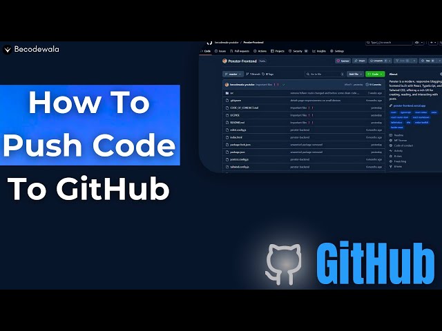 How to push code to GitHub | Push your Code to GitHub from VsCode | Becodewala