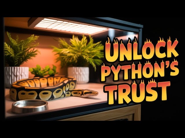 Building TRUST with Your Ball Pythons Made Easy?