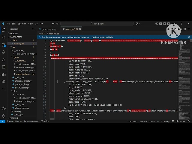 AI Dungeon Master GAME Developed using SQLite DATABASE