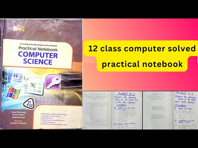 Computer Science practical || Computer practical class 12 || Practical Notebook 2nd year #computer