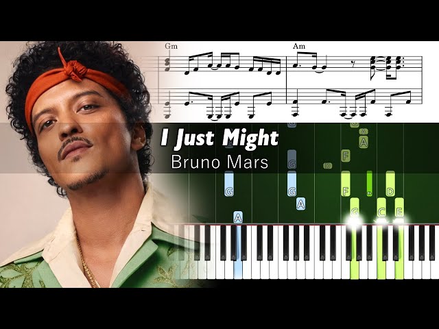 Bruno Mars - I Just Might - Piano Tutorial with Sheet Music