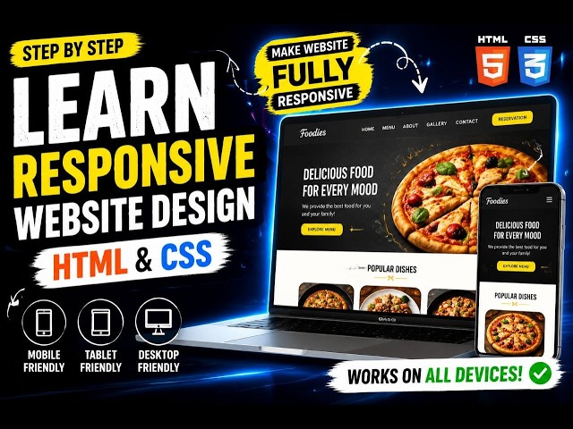🔥 Learn Responsive Website Design | Make Any Website Mobile Friendly with HTML & CSS