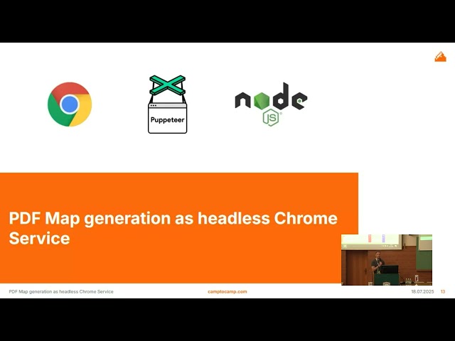 FOSS4GE 2025 | PDF Map Generation as Headless Chrome Service