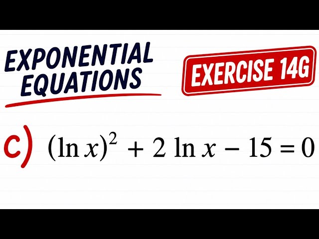 Logarithmic Equations- EX 14G Question 3c- A-Level Maths Pure 1 #alevelmaths 