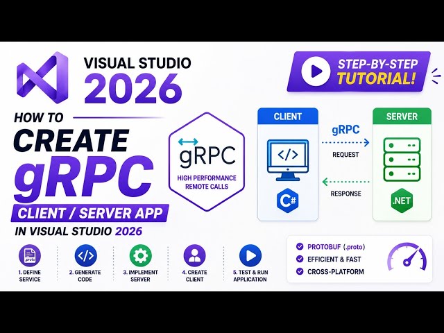 How to Create a gRPC Client/Server App in Visual Studio 2026 | Step-by-Step Tutorial