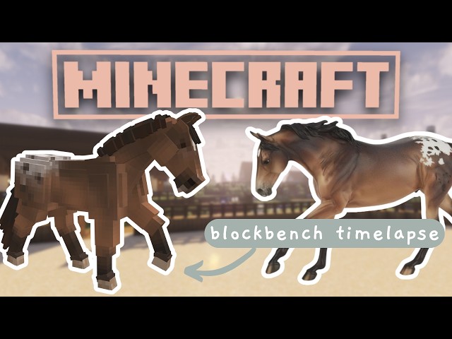 I created a Breyer horse in Minecraft! Blockbench tips and full timelapse