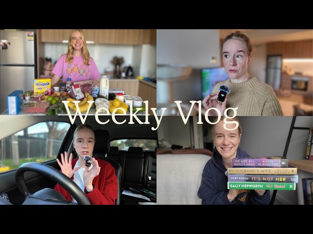 Weekly Vlog 💌 grocery haul, book haul, new job + getting sick