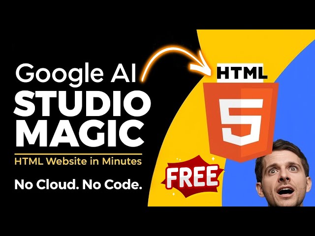 How I Created a One Page HTML Website Using Google AI Studio (100% Free)