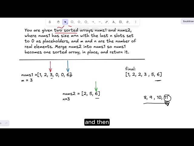 I Explained Merge Sorted Arrays Visually | Three Pointers + Python