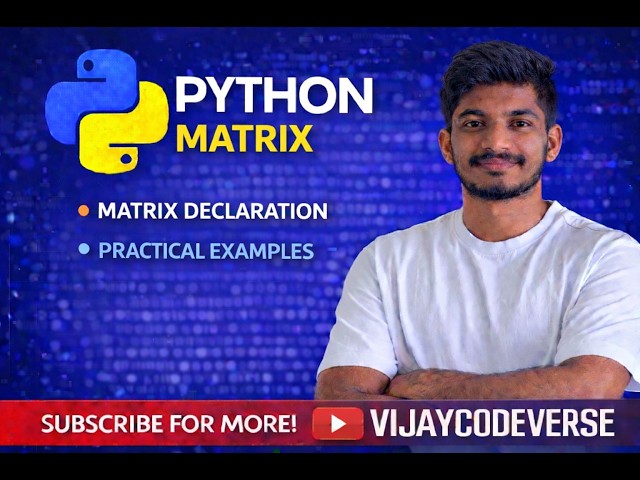 Python Matrix Explained in telugu #python #education #matrix #coding #job #youtubevideos #fpy #job