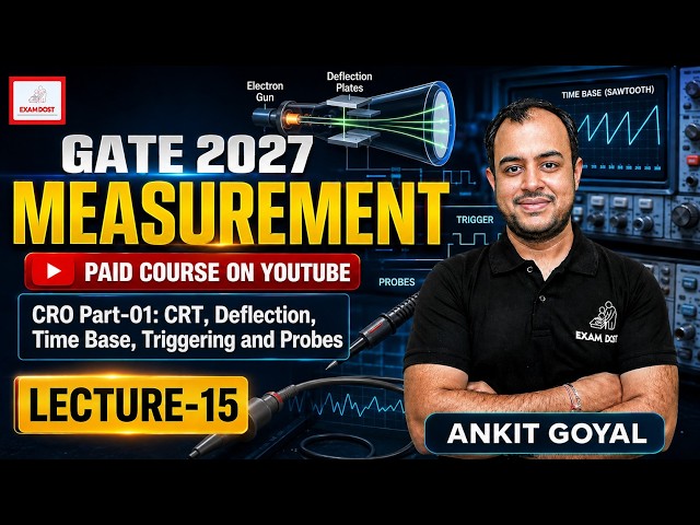 Lec-15 | CRO-01: CRT, Deflection, Time Base & Probes | Measurement | GATE 2027 | Ankit Goyal