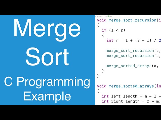 Merge Sort | C Programming Example