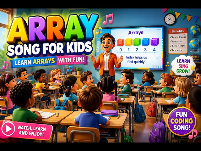 🍎 Array Dance Song 🕺💃 | Learn Index & Arrays with Cute Cartoon Kids