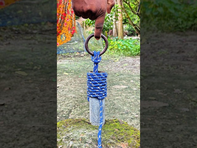 Perfect Rope Knot Around a Metal Ring ✅🙏 #shorts #lifehacks #viral