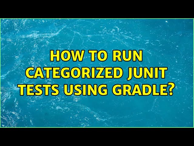 How to run Categorized Junit tests using Gradle?