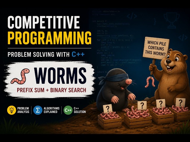 Competitive Programming | Codeforces 474B - Worms (C++) بالعربي
