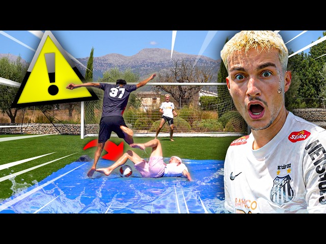 SLIP AND SLIDE SOCCER CHALLENGE ends BRUTALLY