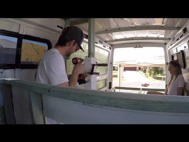 VANLIFE BUILD | PART 2 | Installing Windows, Walls & The Cutest Little Shoe Nook Storage!