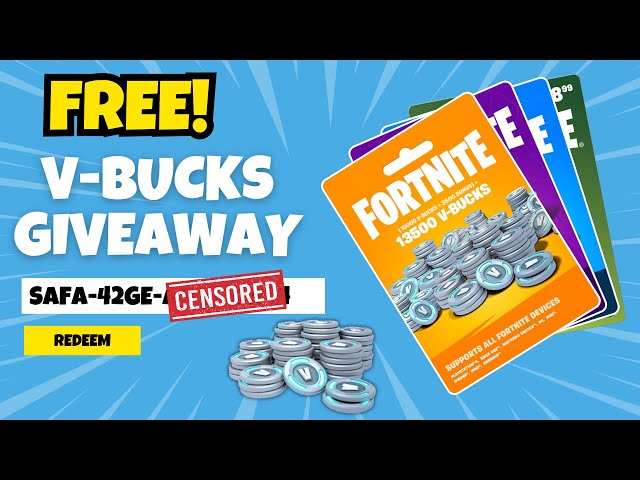 Fortnite V-Bucks Giveaway ⭐ FREE V Bucks, PSN & Xbox Codes Live!