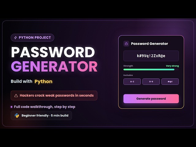 Create a Strong Password Generator in Python Using Streamlit