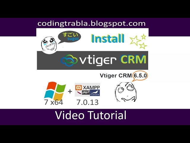 Install vTiger CRM 6.5.0 on Windows 7 localhost ( XAMPP 7.0.13 with php7 ) byAO