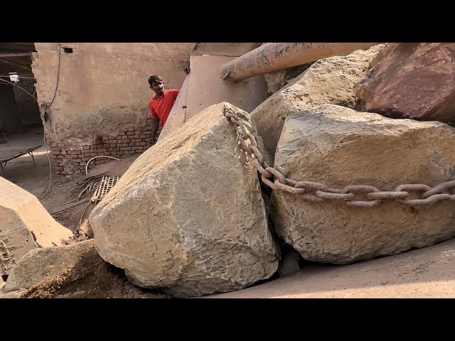 👹 Unlimited Hammring 💪 Countless Usege Of Man Force ‘Big Rock Crusher Machine: A Giant in Action 