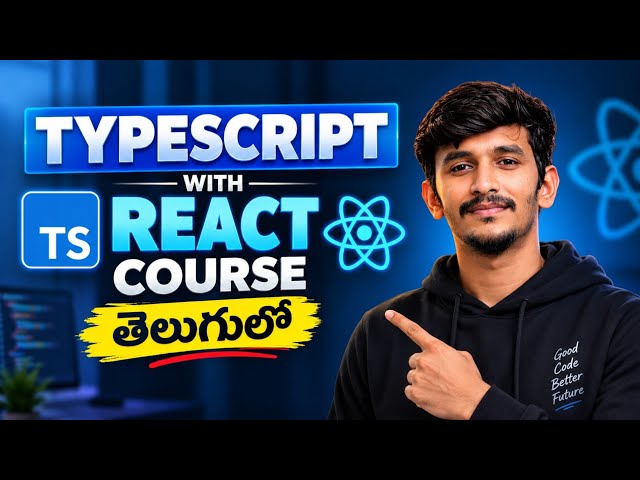 React with TypeScript Full Course in Telugu | TypeScript + React JS Complete Tutorial