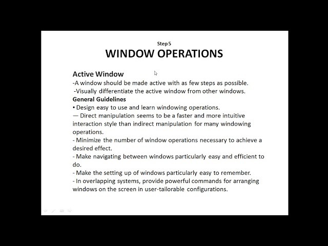 UID Module 4 Window operations
