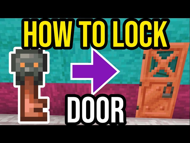 How To Lock A Door In Minecraft - Simple Door Key Tutorial! - Bedrock & Java!
