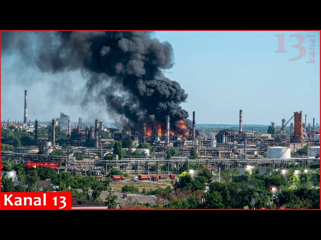 Drones atacaron la refinería de Novokuibyshevsk en la región de Samara, Rusia