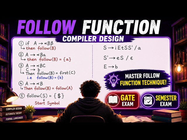 How to Find Follow Functions in Grammar Using an Easy Technique | BTech GATE 2026 CSE