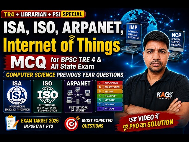 Internet of Things MCQ for BPSC TRE 4 & All State exam | Computer Science Previous Year Questions