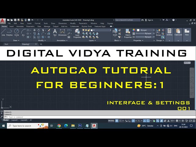 AutoCAD 2020 Tutorial For Beginners In Hindi | AutoCAD Basics For Beginners