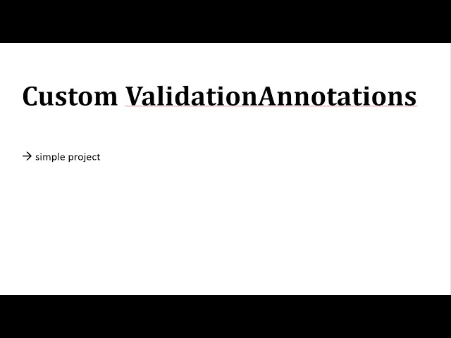 Custom Validation Annotations in Spring Boot