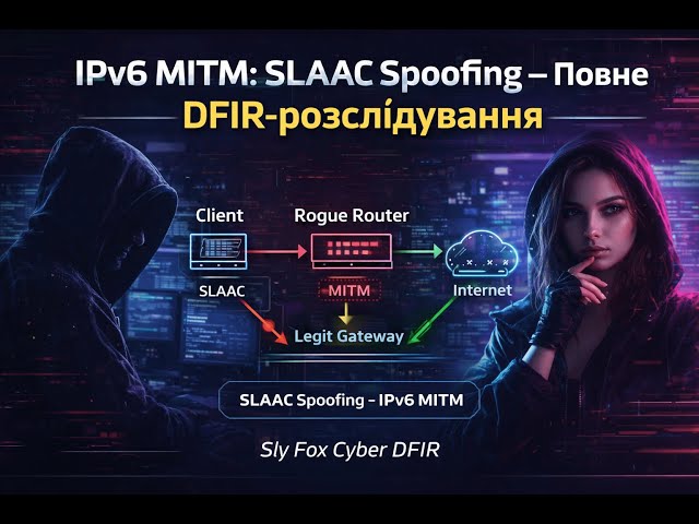 IPv6 MITM: SLAAC Spoofing — Повне DFIR-розслідування