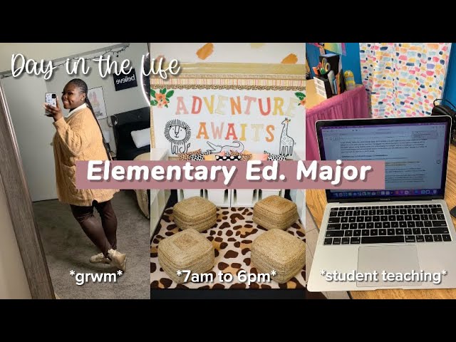 DAY IN THE LIFE OF AN ELEMENTARY EDUCATION MAJOR 📚| observing, afterschool, tutoring, classes, etc